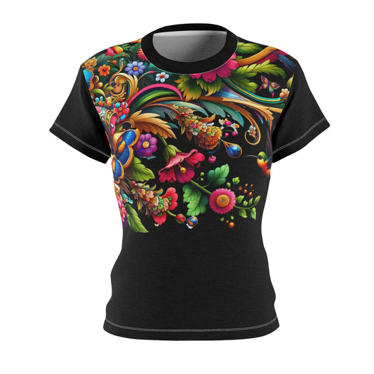 Women's All-Over Print T-Shirt – Soft, Breathable & Stylish Custom Tee, floral design