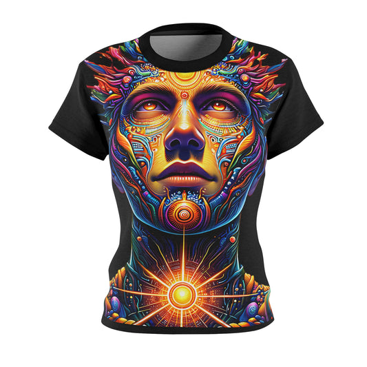 Women's All-Over Print T-Shirt – Soft, Breathable & Stylish Custom Tee, Illumination print design