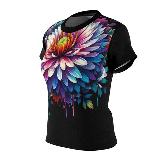 Women's All-Over Print T-Shirt – Soft, Breathable & Stylish Custom Tee, Vibrant Floral design, Blooming Daisy design