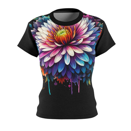 Women's All-Over Print T-Shirt – Soft, Breathable & Stylish Custom Tee, Vibrant Floral design, Blooming Daisy design