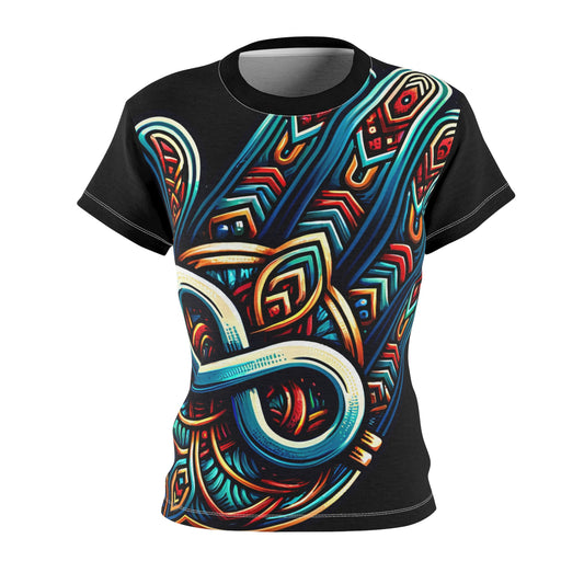 Women's All-Over Print T-Shirt – Soft, Breathable & Stylish Custom Tee, Tribal Design, Tribal Print