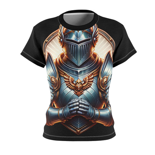 Women's All-Over Print T-Shirt – Soft, Breathable & Stylish Custom Tee, Knight print, Knight design, Gladiator print design