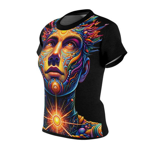 Women's All-Over Print T-Shirt – Soft, Breathable & Stylish Custom Tee, Illumination print design