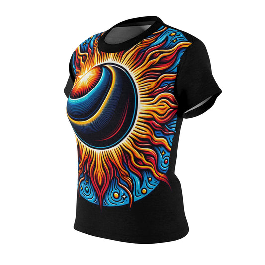 Women's All-Over Print T-Shirt – Soft, Breathable & Stylish Custom Tee, Cosmic Celestial design